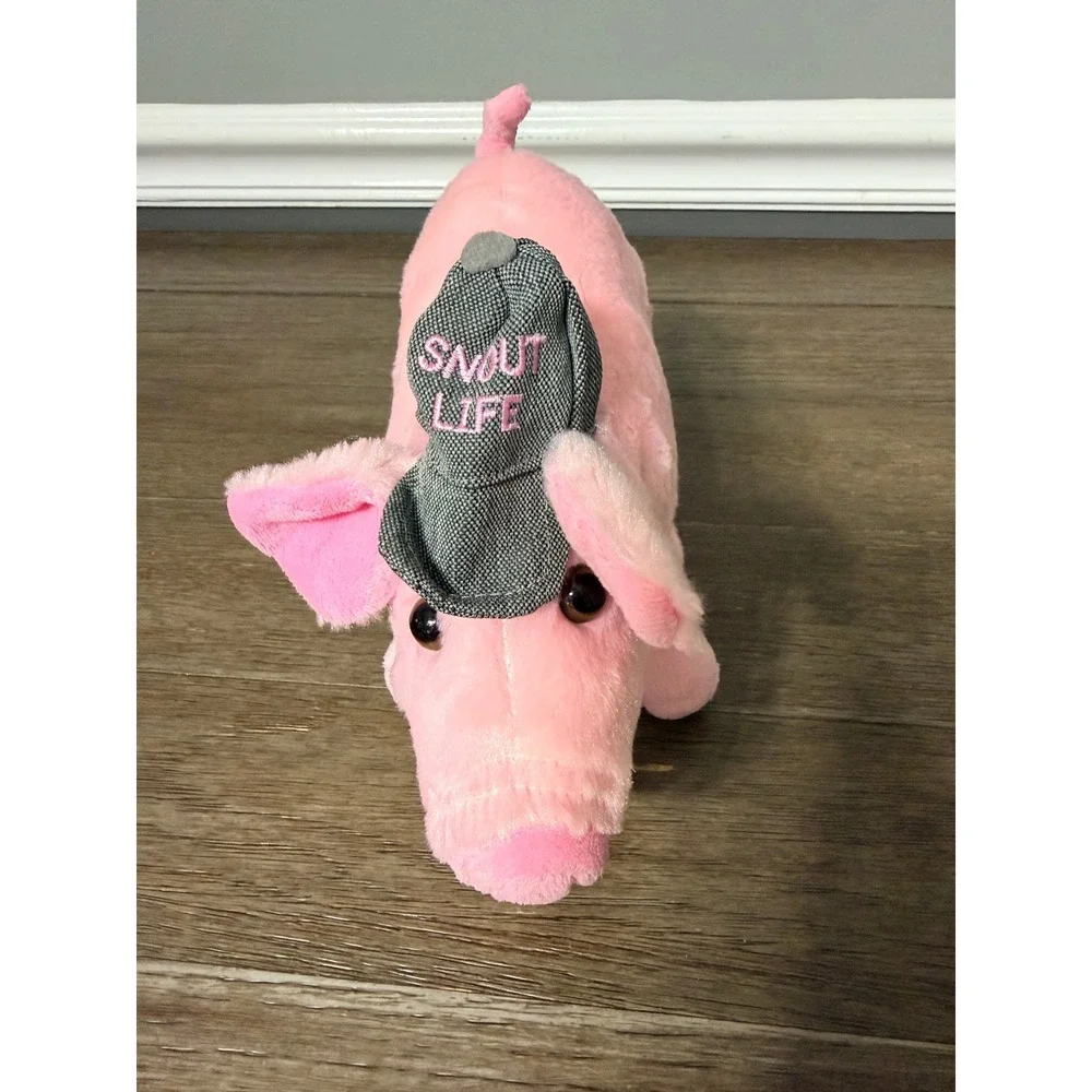 Petsies Stars Pink Pig Snout Life Grey Hat Plush‎ Stuffed Animal Toy